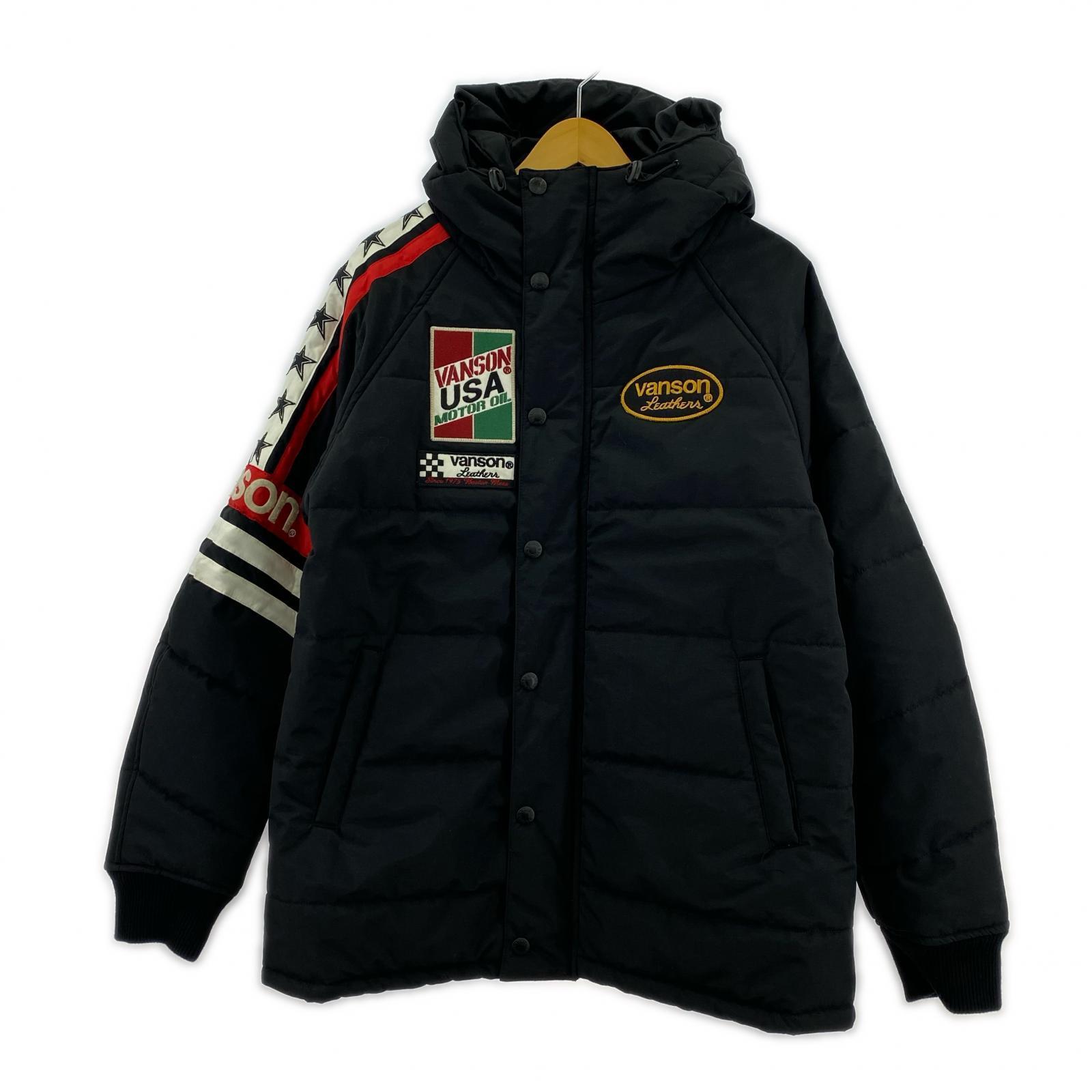 ジャケット ワッペン 中綿 黒 (L) L ブラック