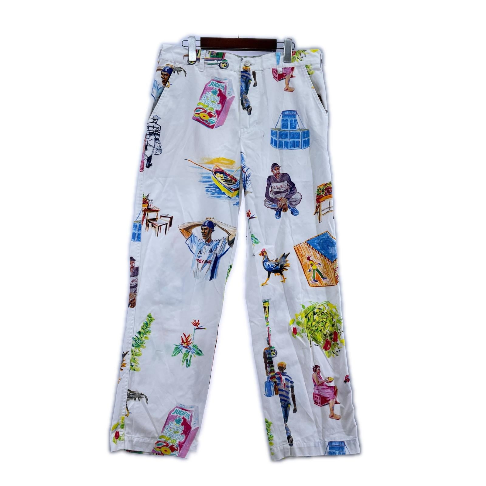 パンツ PALACE Skateboards TROLLEY PLAIN PANT STONE 白 (M)