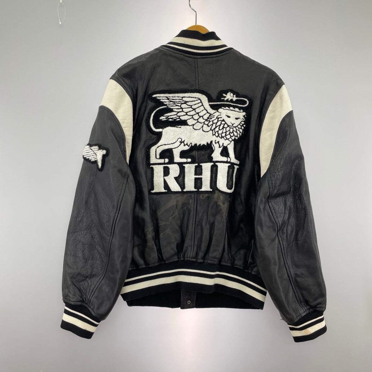 ジャケット ×RHUGI ﾚｻﾞｰ ﾎﾞﾝﾊﾞｰ ｼﾞｬｹｯﾄ ﾌﾞﾗｯｸ M