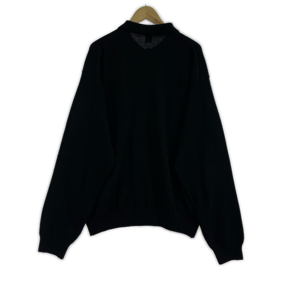 ニット Wool Cashmere Warm Knit Polo LL ブラック
