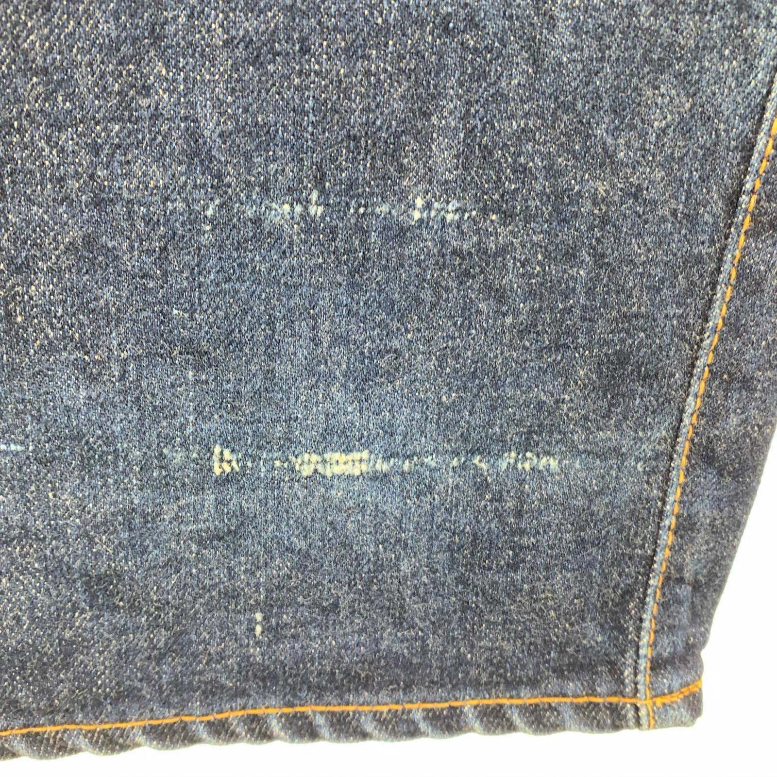 デニムパンツ EVISU 初期 水牛パッチ 2501xx セルビッチ デニム W30 30 ネイビー