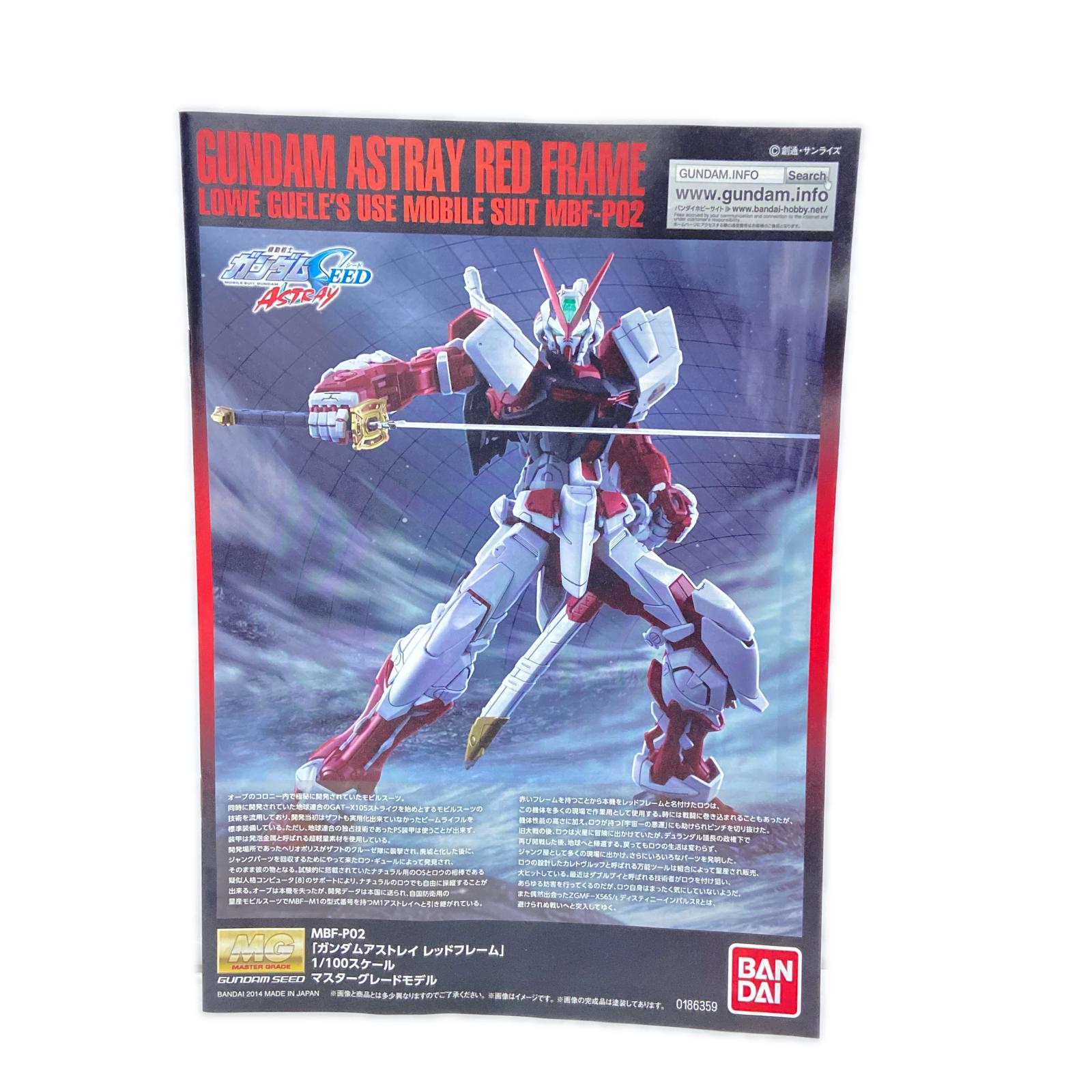 海外製 アストレイレッドフレーム 1/100 MGサイズ　新品未開封 MG 1/100 ガンダムアストレイ レッドフレーム ガンプラ