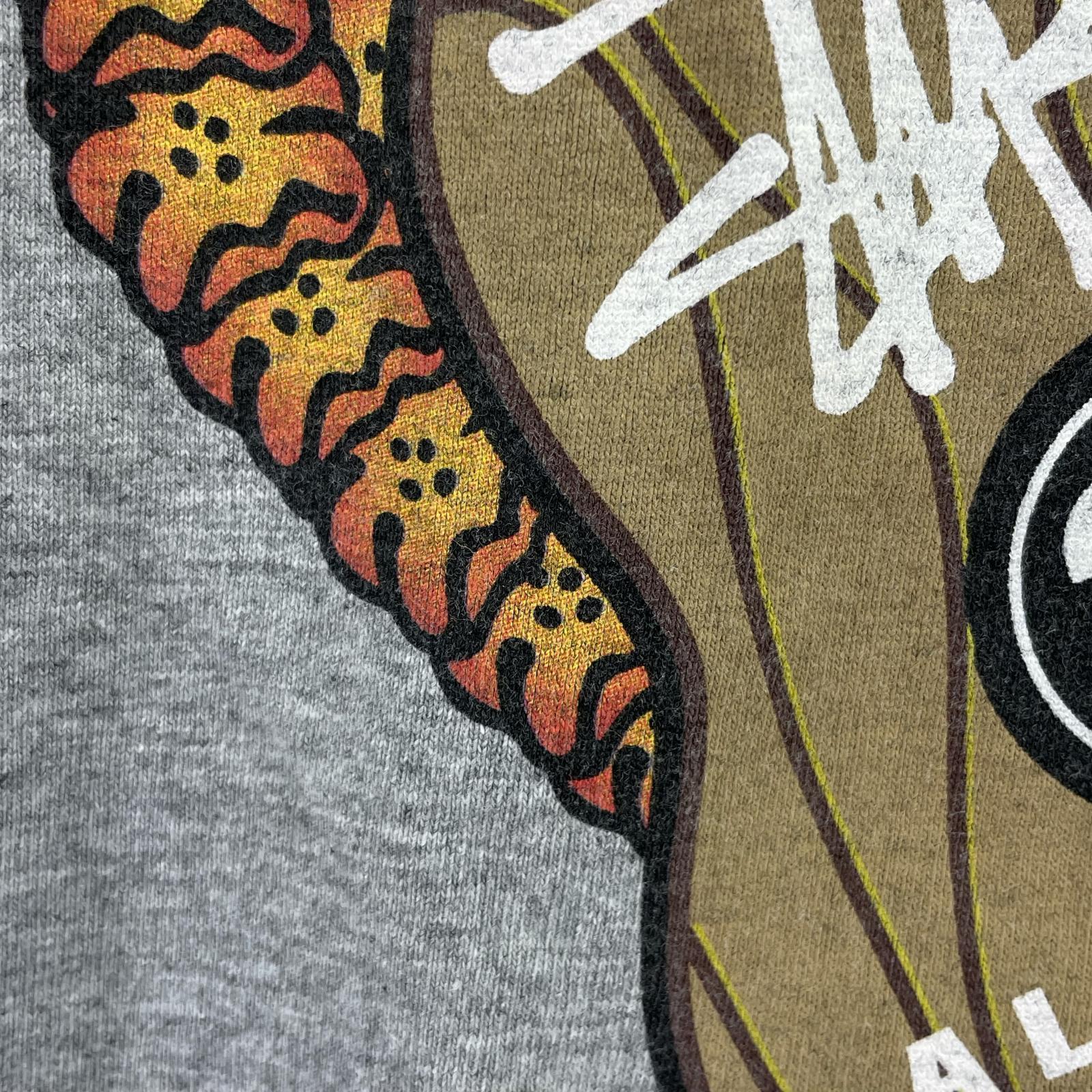 その他トップス STUSSY　紺タグ　ALOHA NUI Tシャツ　グレー　XL グレー