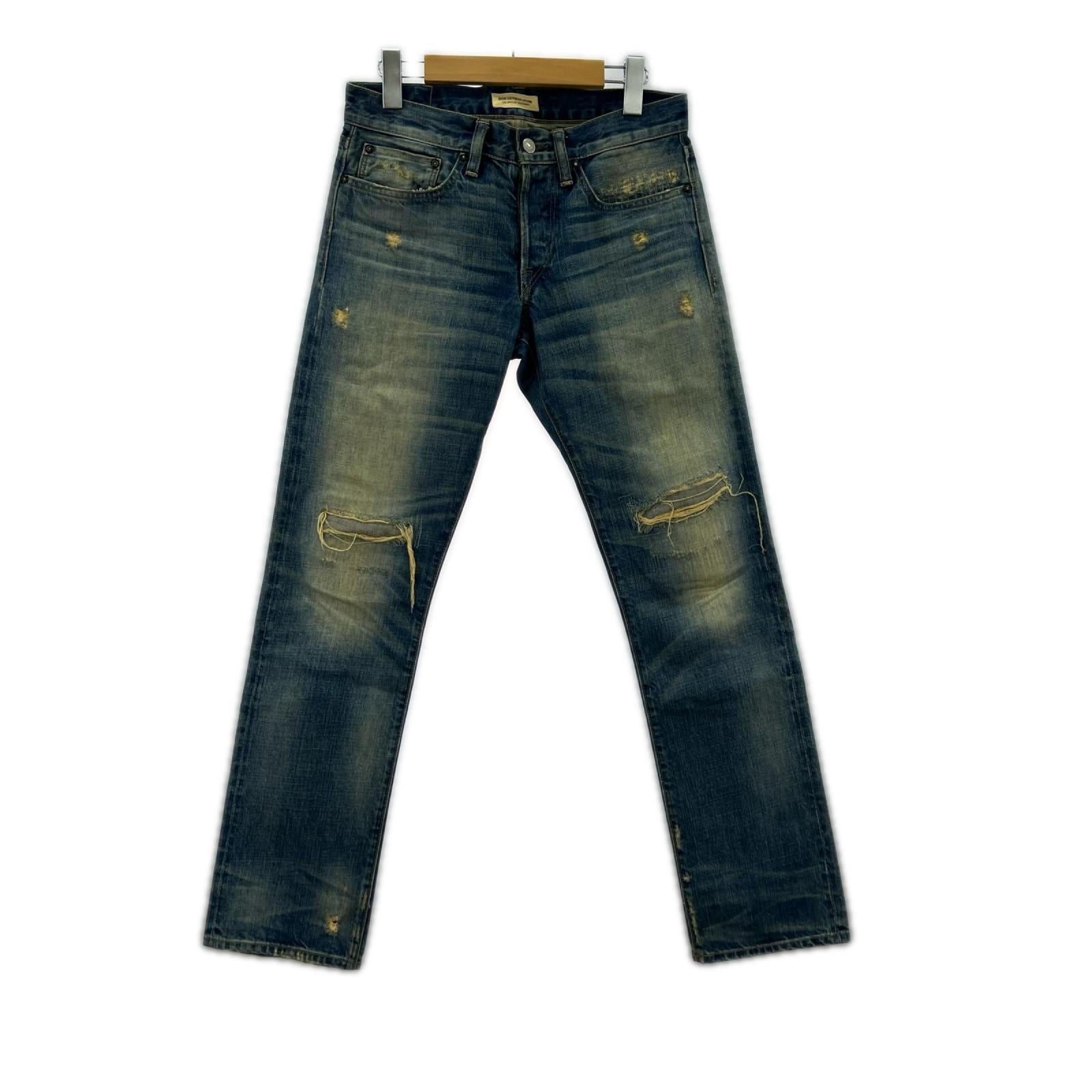 デニムパンツ Ron Herman DENIM ﾘﾍﾟｱ加工ﾃﾞﾆﾑﾊﾟﾝﾂ ブルー