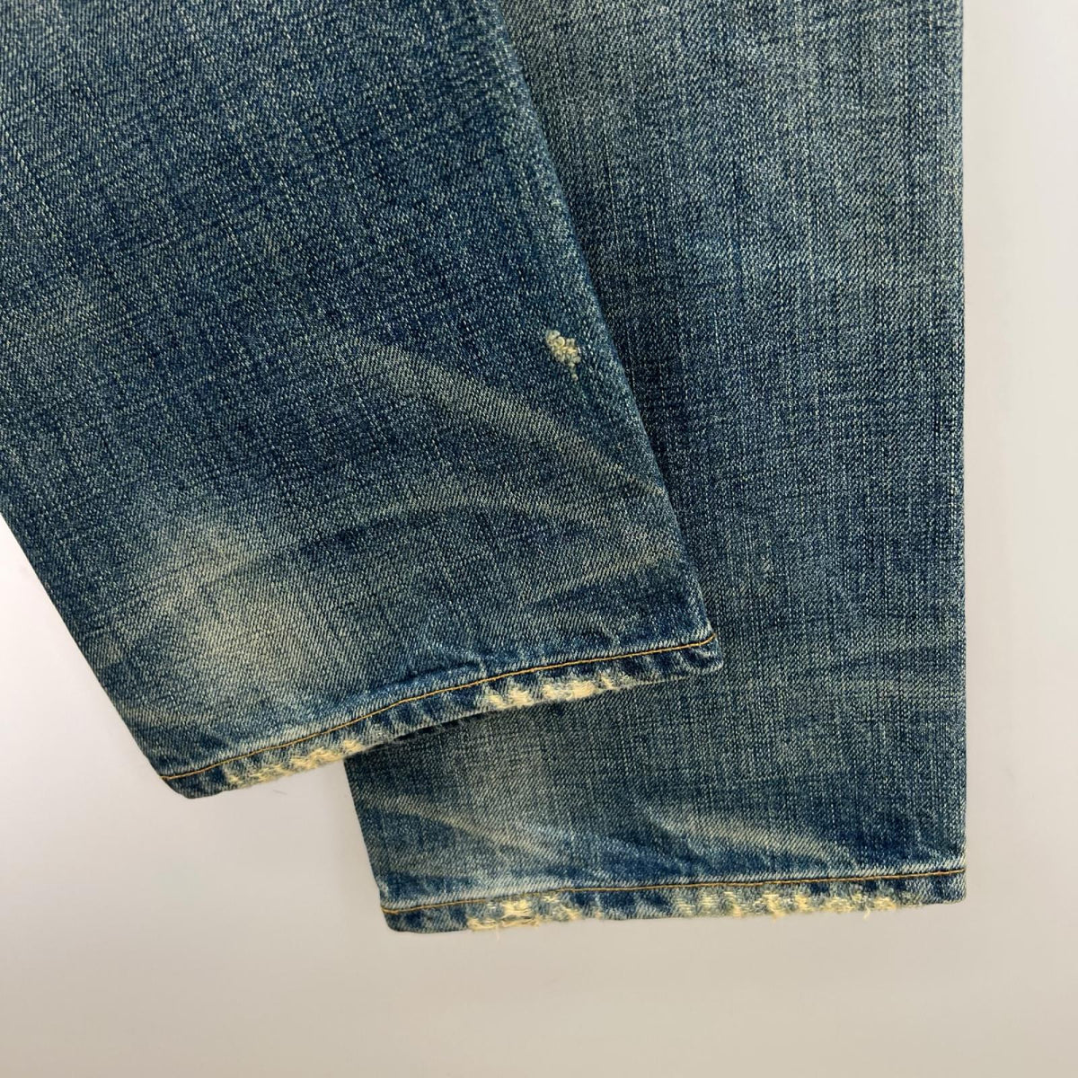 デニムパンツ Ron Herman DENIM ﾘﾍﾟｱ加工ﾃﾞﾆﾑﾊﾟﾝﾂ ブルー