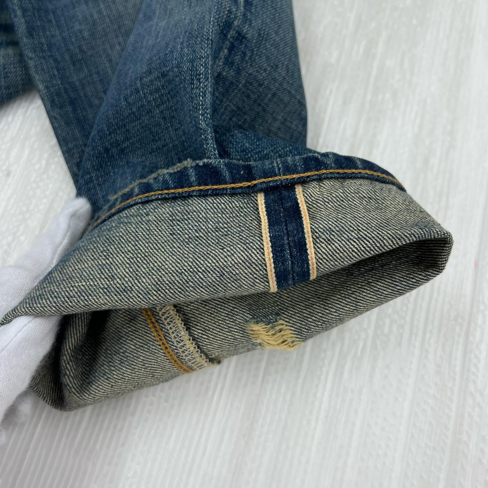 デニムパンツ Ron Herman DENIM ﾘﾍﾟｱ加工ﾃﾞﾆﾑﾊﾟﾝﾂ ブルー