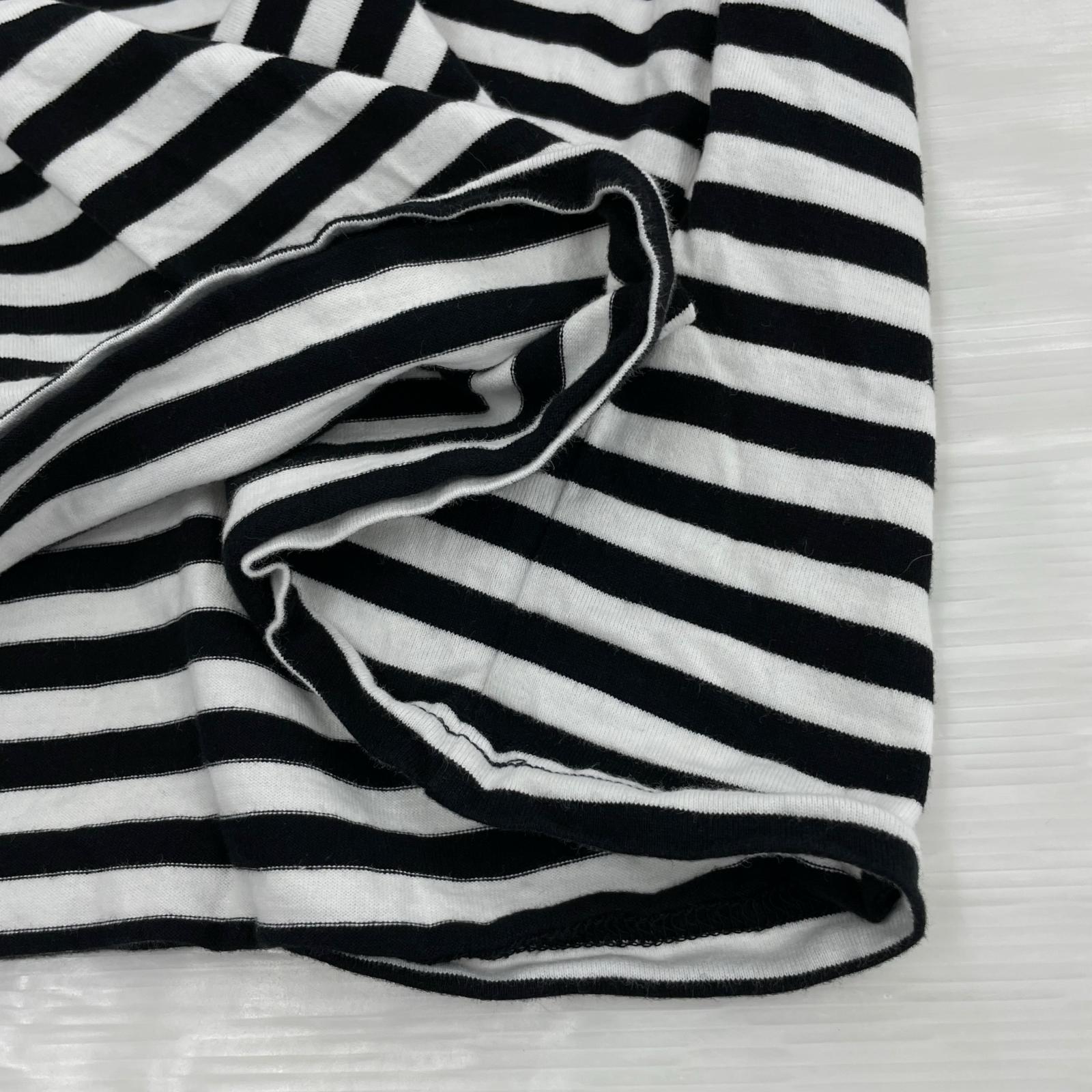 半袖Ｔシャツ A BATHING APE ワンポイントロゴボーダーTシャツ 黒 (M) M