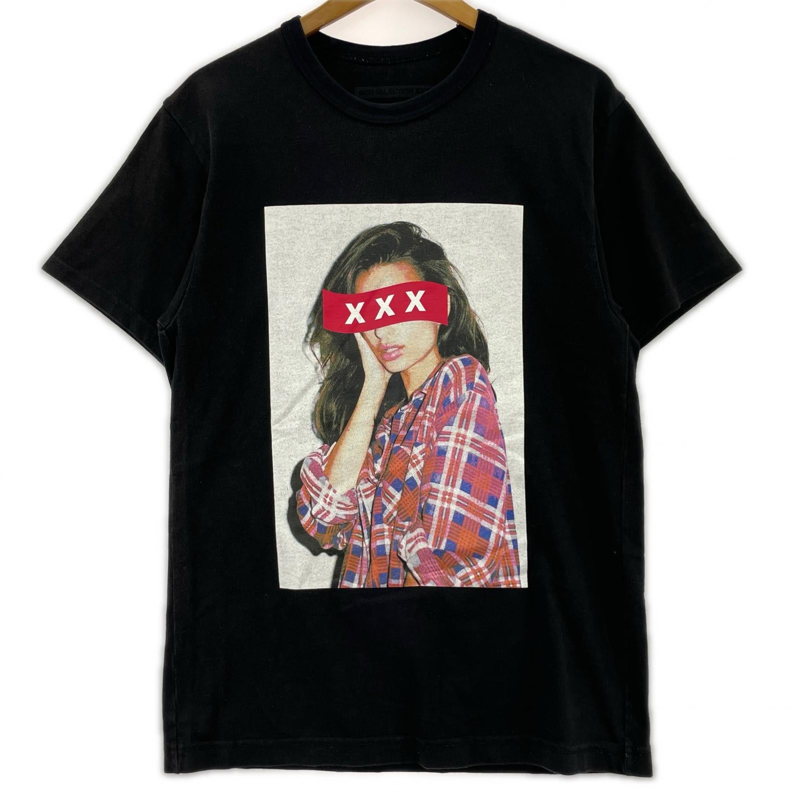 半袖Ｔシャツ GOD SELECTION XXX フォトプリントTシャツ 黒 (S) S ブラック