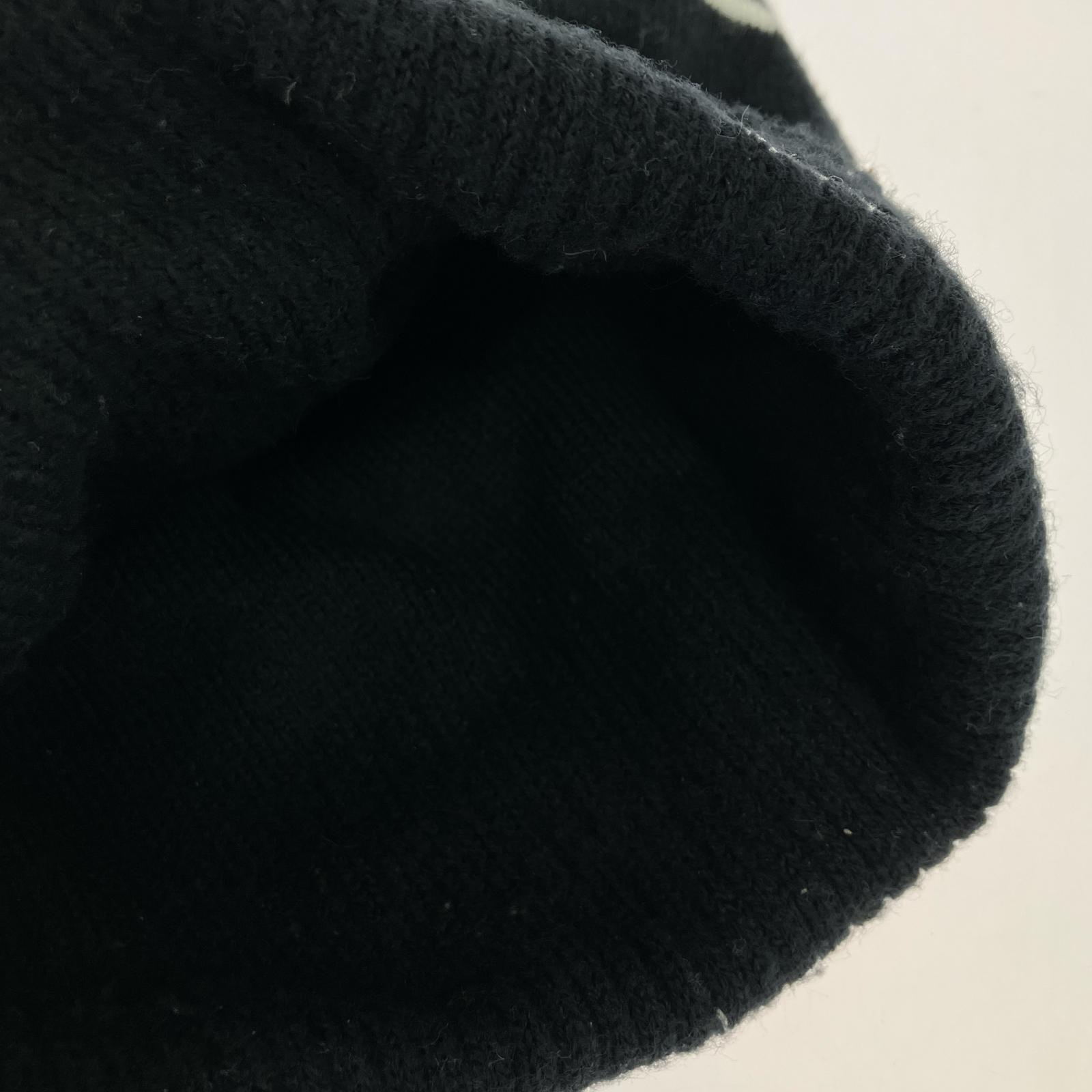 キャップ SUPREME 15AW Banner Beanie 紺白 ブラック