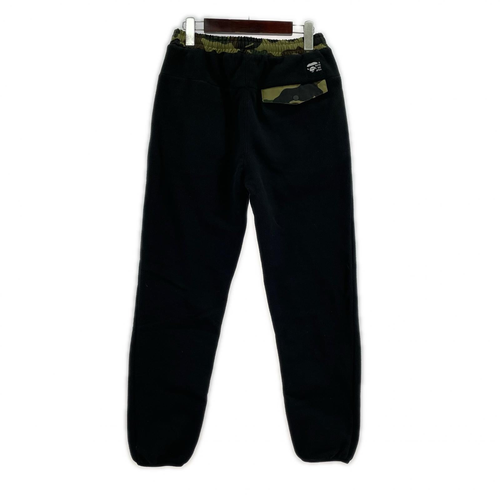 パンツ A BATHING APE 1st Camo Shark Polartec Pant 黒 (XS) ブラック