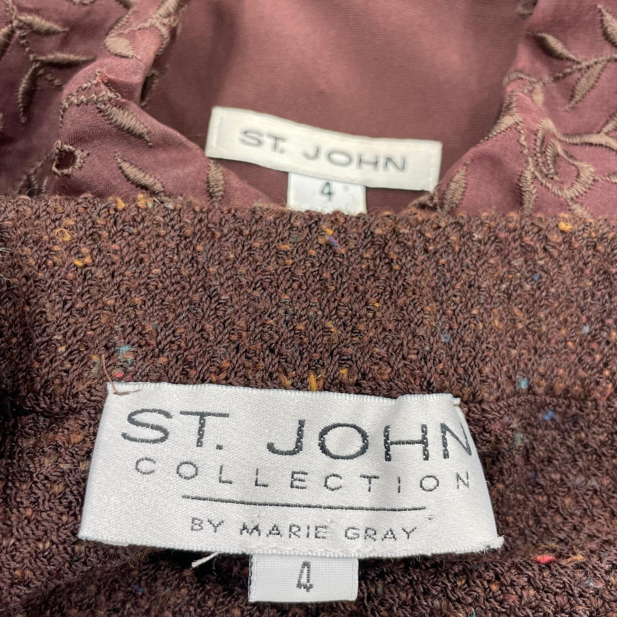 セットアップ ST.JOHN ﾂｨｰﾄﾞ size4 ﾌﾞﾗｳﾝ 4 ブラウン