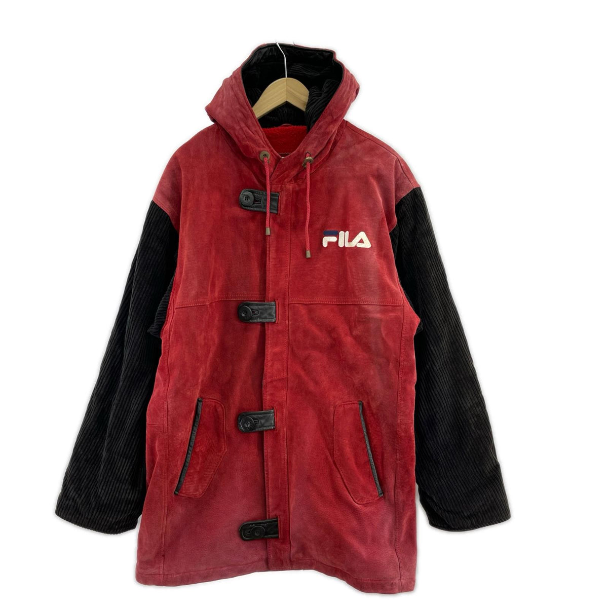 レザージャケット 90s　ｽﾘｰﾌﾞ切替　ﾚｻﾞｰﾀﾞｯﾌﾙｺｰﾄ（L) L