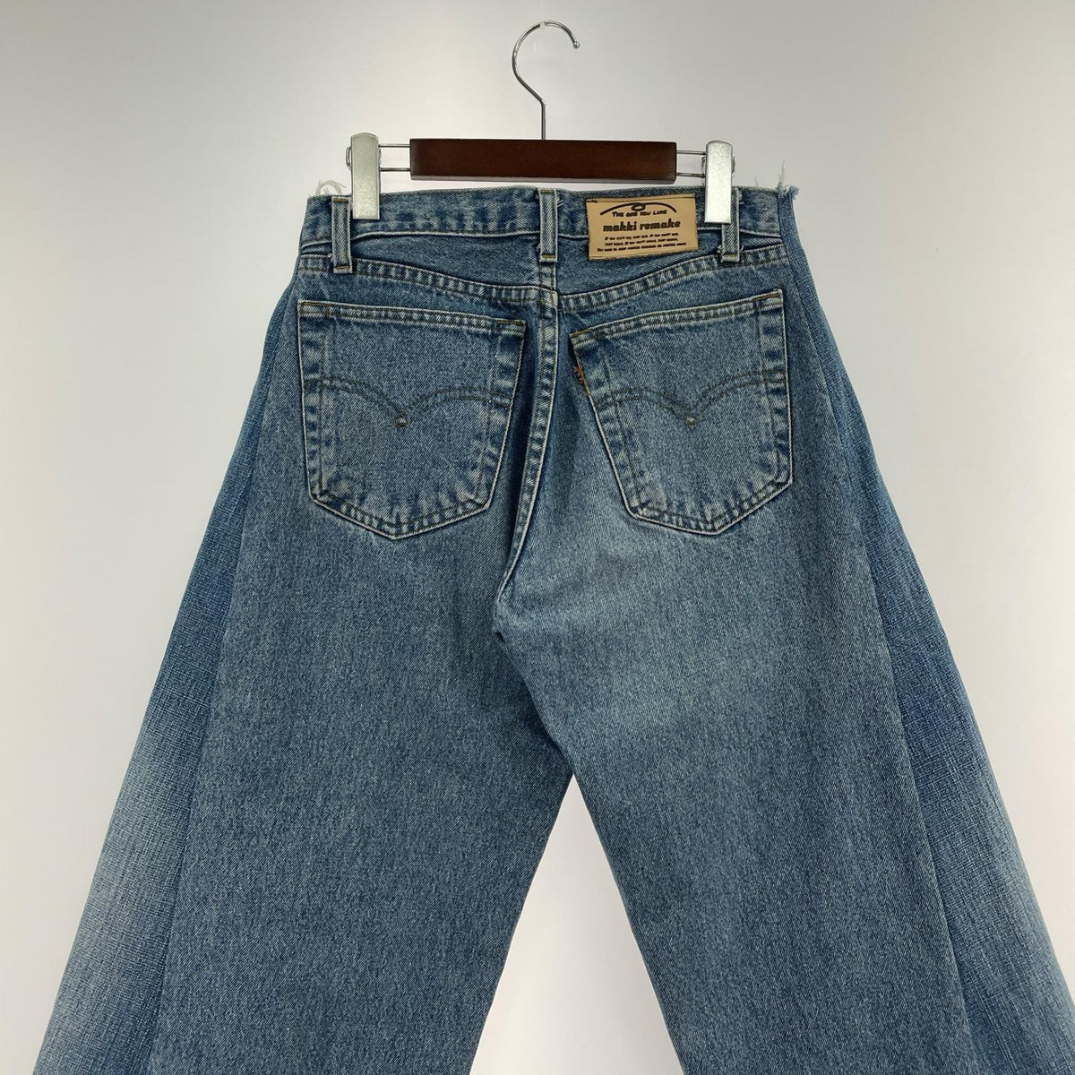 デニムパンツ makki remake リメイクデニム ブルー
