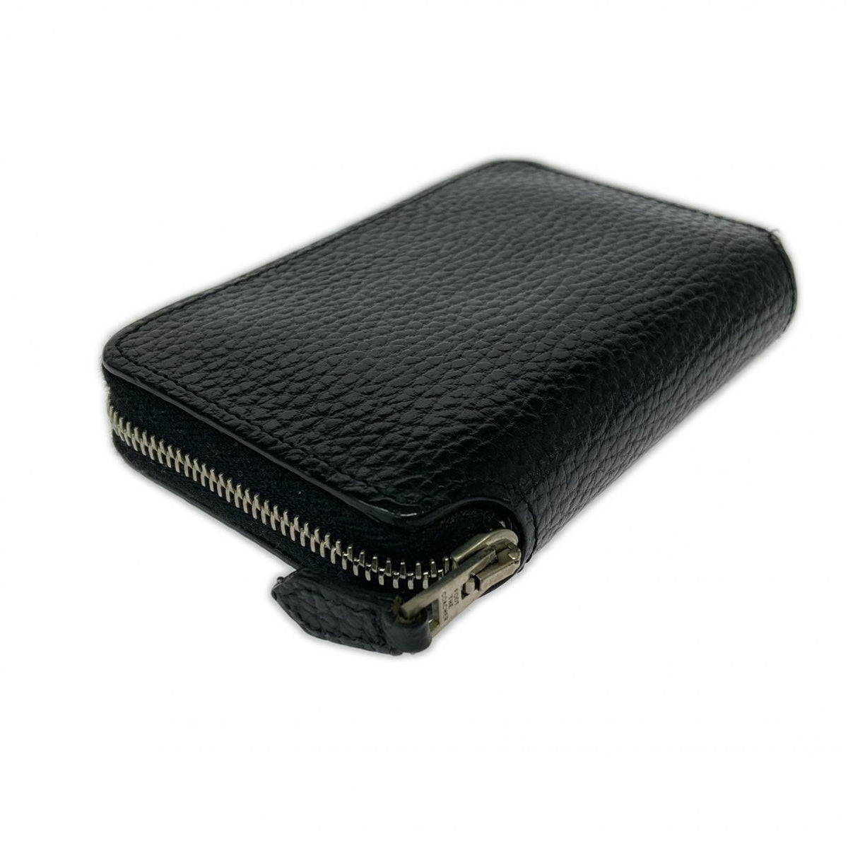 コンパクトウォレット MIDDLE ZIP レザーウォレット ブラック