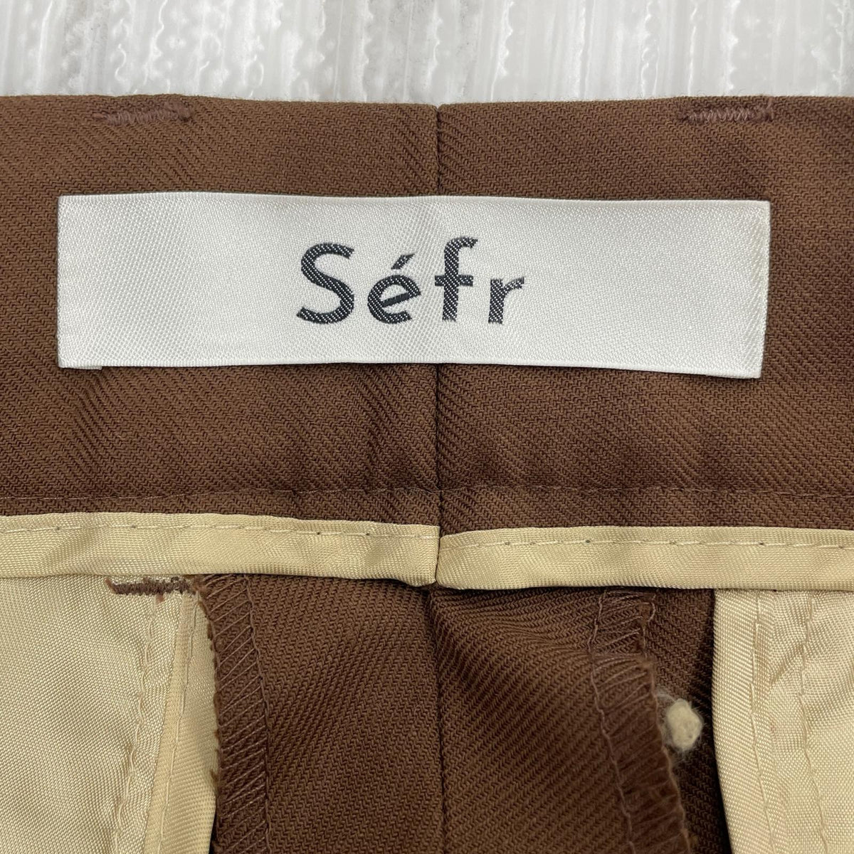 パンツ Sefr MIKE SUIT TROUSER ストレートトラウザー XS ブラウン ブラウン