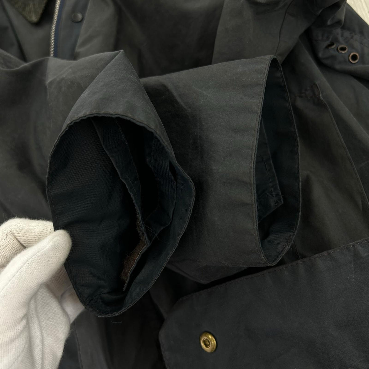 ジャケット Barbour 90s 英国製 旧3ワラント BEAUFORT 黒 (48) ブラック