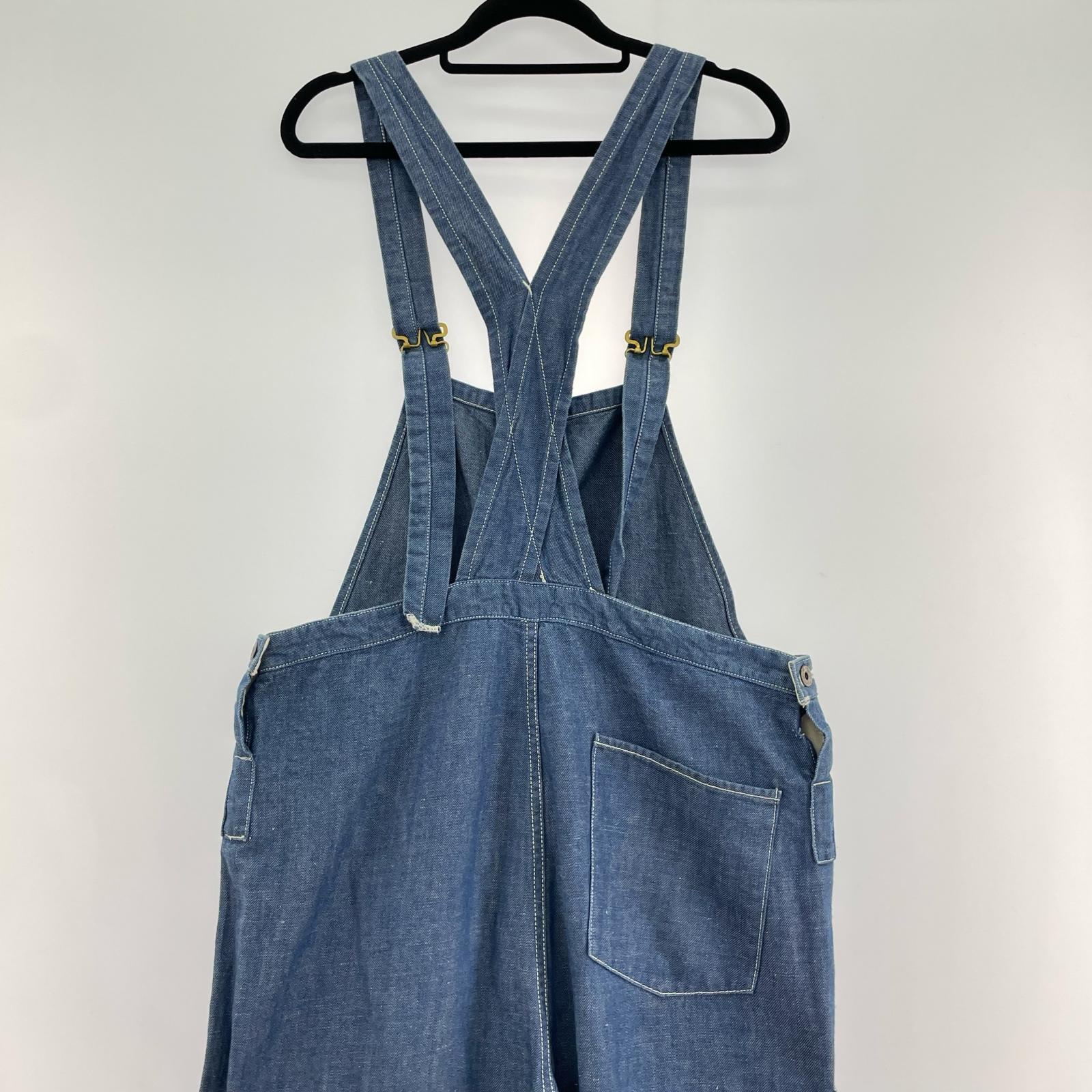 オーバーオール ANTIQUE GARMENTS M ブルー
