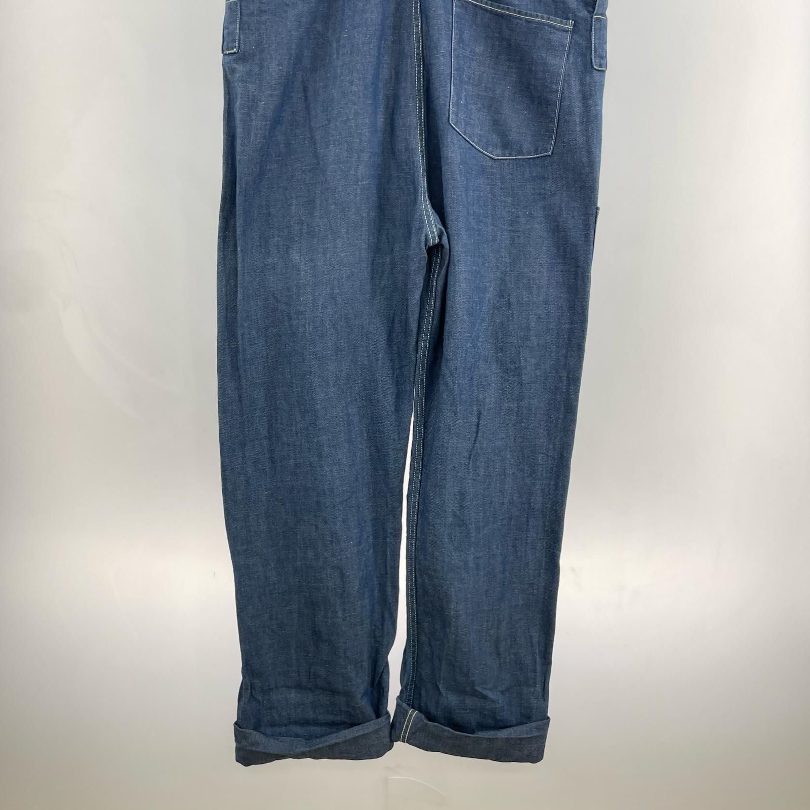オーバーオール ANTIQUE GARMENTS M ブルー