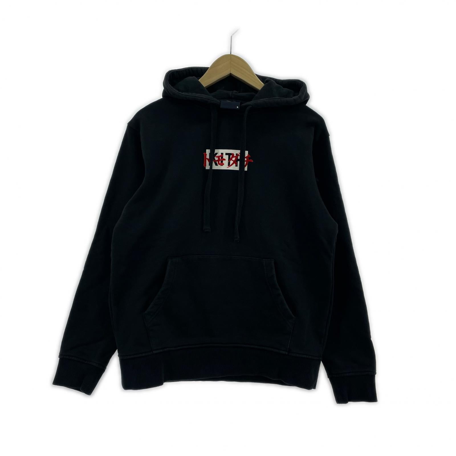 パーカー BOX LOGO HOODIE TOMODACHI 黒 S ブラック