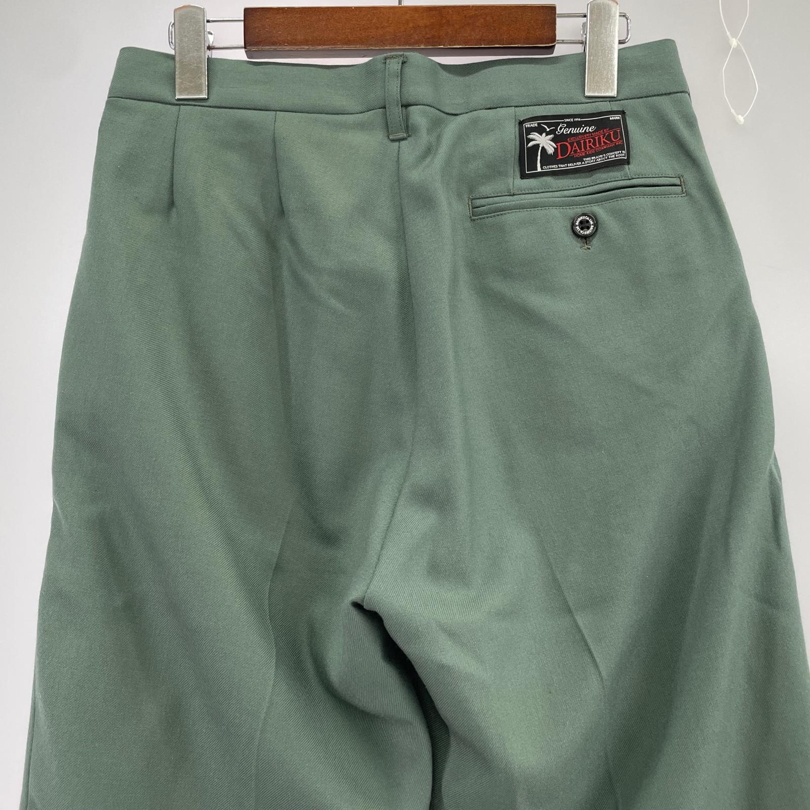 パンツ 20aw Deck Detail Wool slacks/グリーン M グリーン