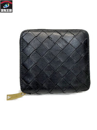 Bottega Veneta ｲﾝﾄﾚﾁｬｰﾄ ｽｸｴｱﾗｳﾝﾄﾞｼﾞｯﾌﾟ 黒