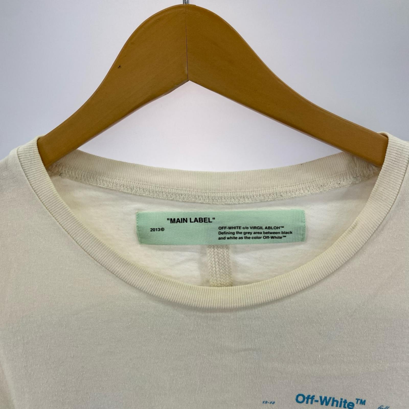 長袖Ｔシャツ OFF-WHITE Diag Gradient L/S T-Shirt OMAB001F18185005 白 (XXL) ホワイト