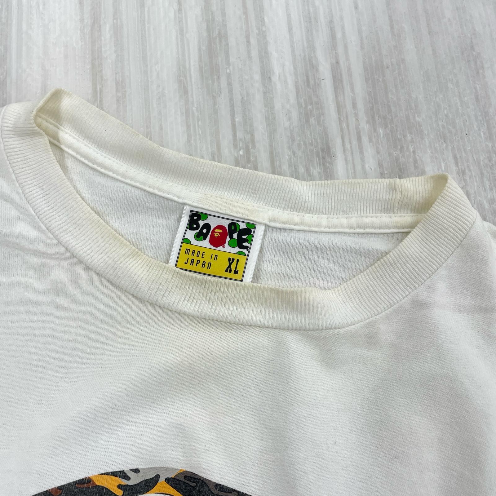 半袖Ｔシャツ A BATHING APE カモフラサークルロゴ プリントTee XL ブラック ホワイト