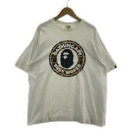 半袖Ｔシャツ A BATHING APE カモフラサークルロゴ プリントTee XL ブラック ホワイト
