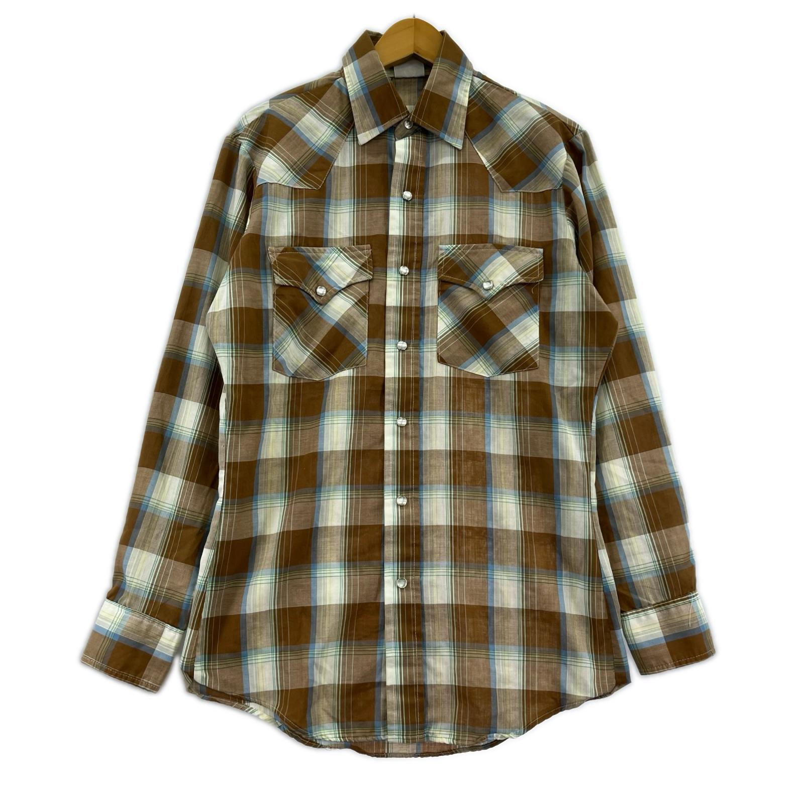 長袖シャツ OLD･VINTAGE 70s頃 KINGS ROAD ﾁｪｯｸｳｴｽﾀﾝｼｬﾂ S マルチカラー