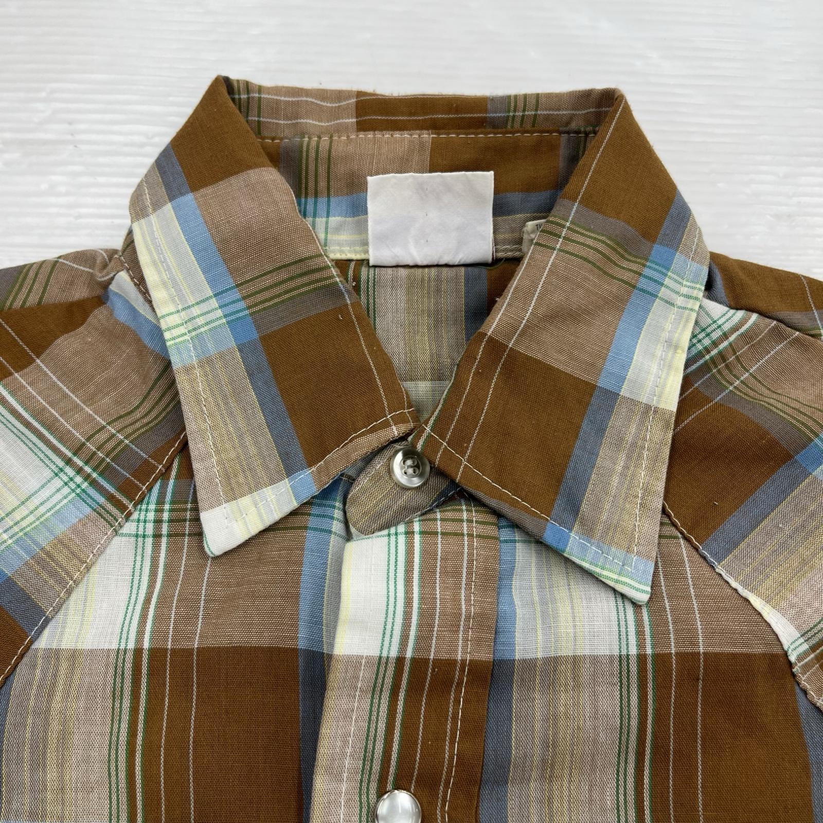 長袖シャツ OLD･VINTAGE 70s頃 KINGS ROAD ﾁｪｯｸｳｴｽﾀﾝｼｬﾂ S マルチカラー
