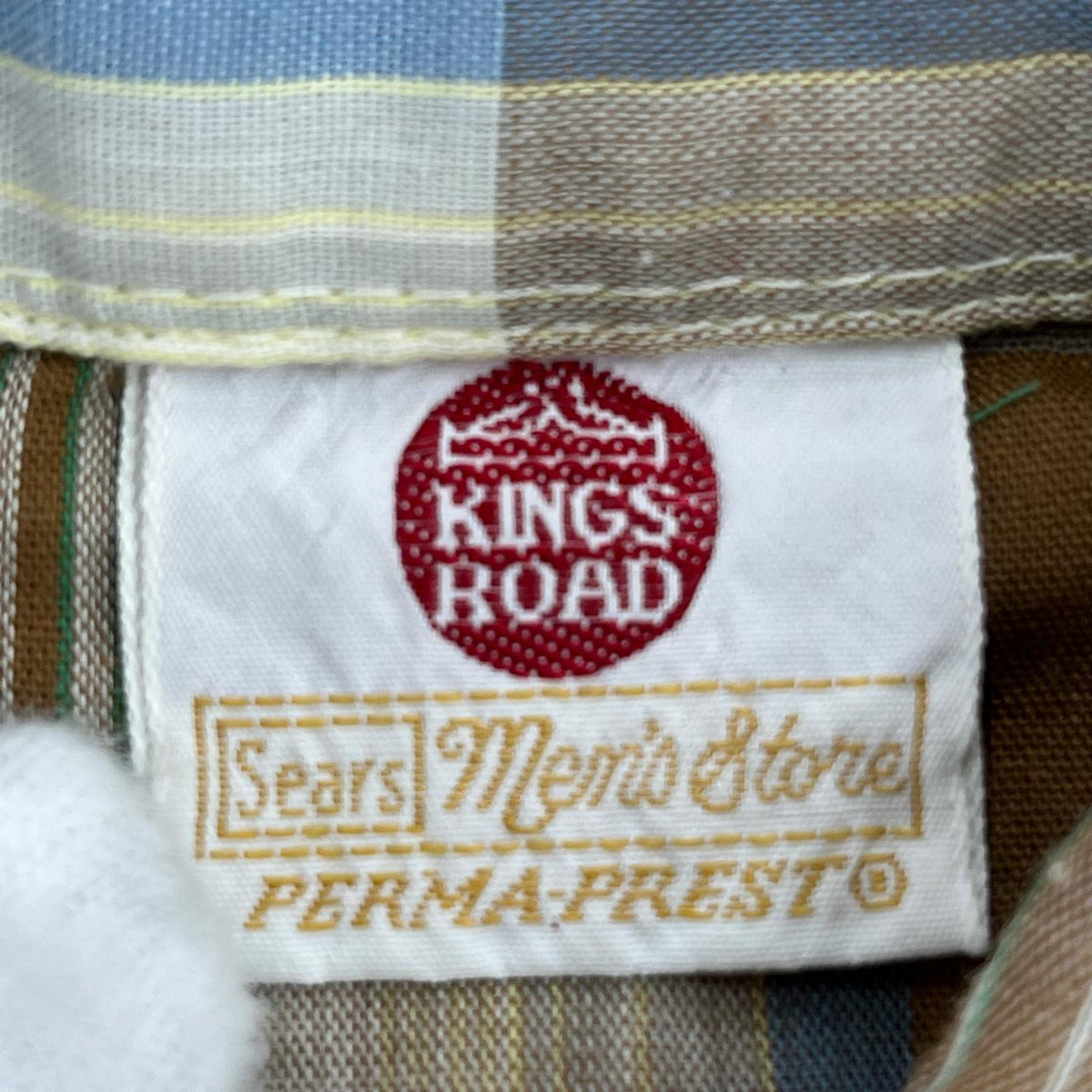 長袖シャツ OLD･VINTAGE 70s頃 KINGS ROAD ﾁｪｯｸｳｴｽﾀﾝｼｬﾂ S マルチカラー