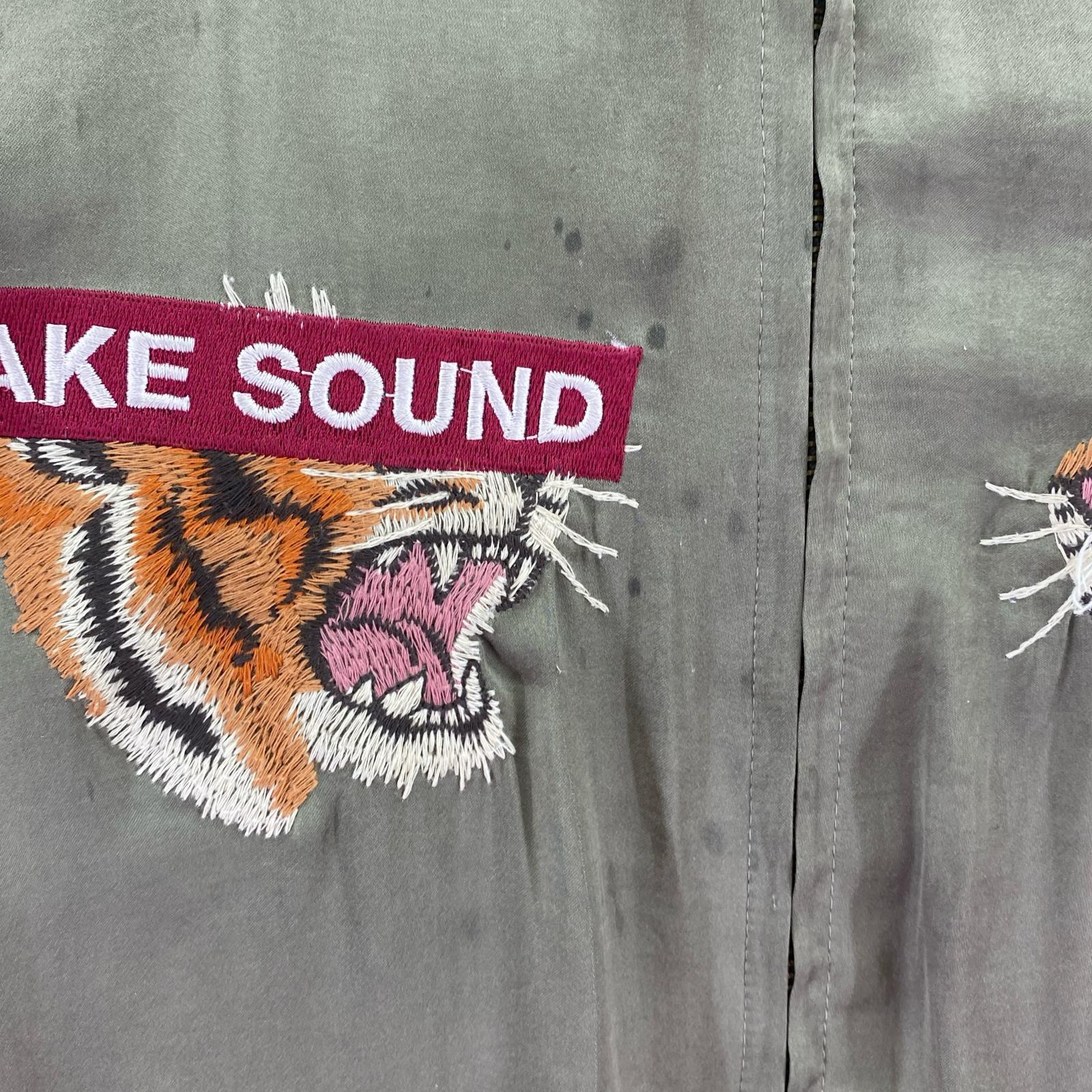 ジャケット glamb Jake Ska JKT クレイジー刺繍スカジャン S オリーブ S
