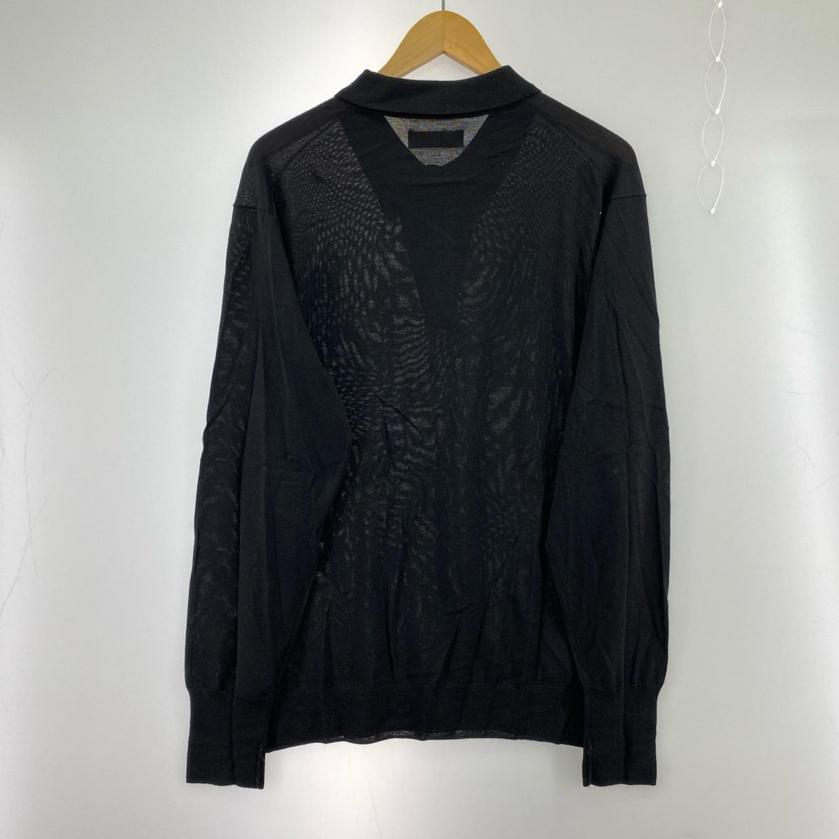 長袖Ｔシャツ UNDER R ﾊｲｹﾞｰｼﾞﾆｯﾄﾎﾟﾛ L/Sｼｬﾂ 黒 (M) M ブラック