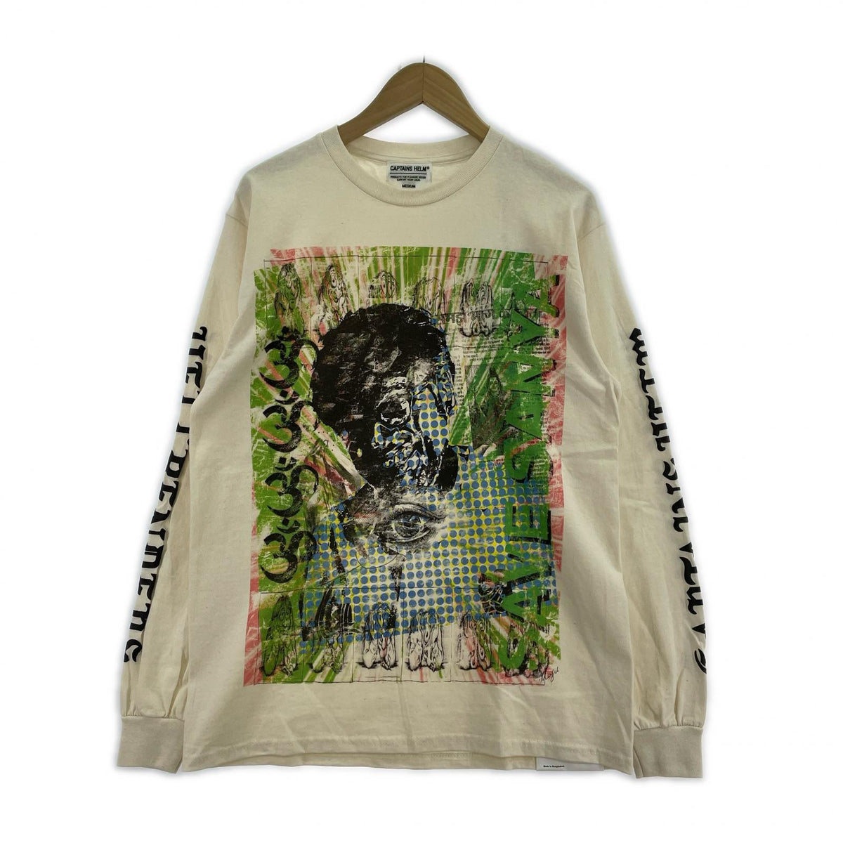 長袖Ｔシャツ ×HELLBENDERS&CO プリントT キナリ M