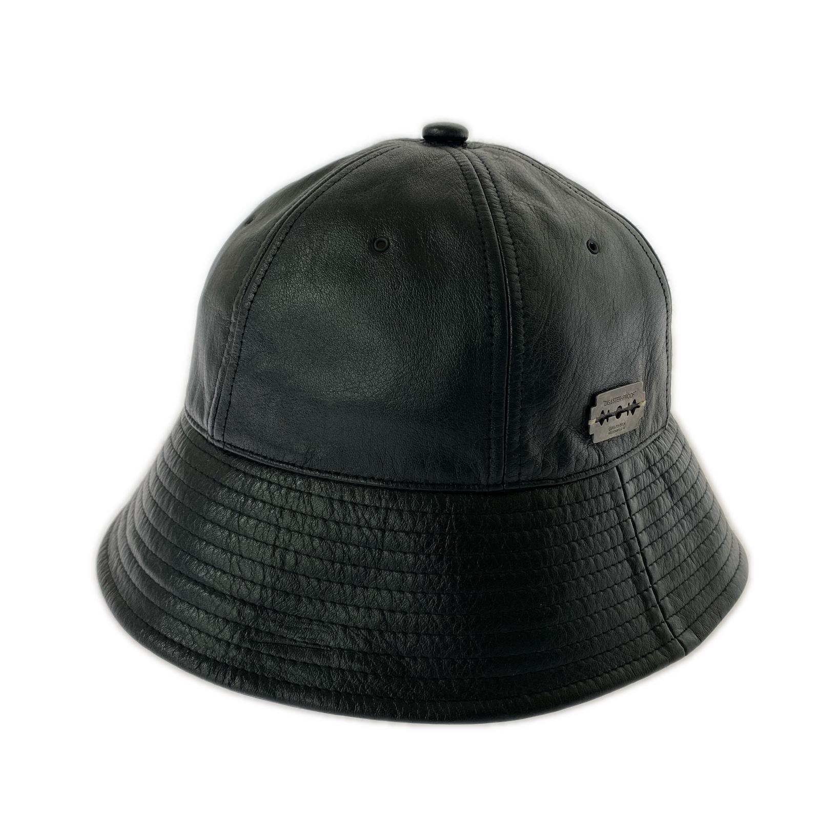 ハット SOLARIS&Co×CAPTAINS HELM×HELLBENDERS レザーハット 黒 ブラック
