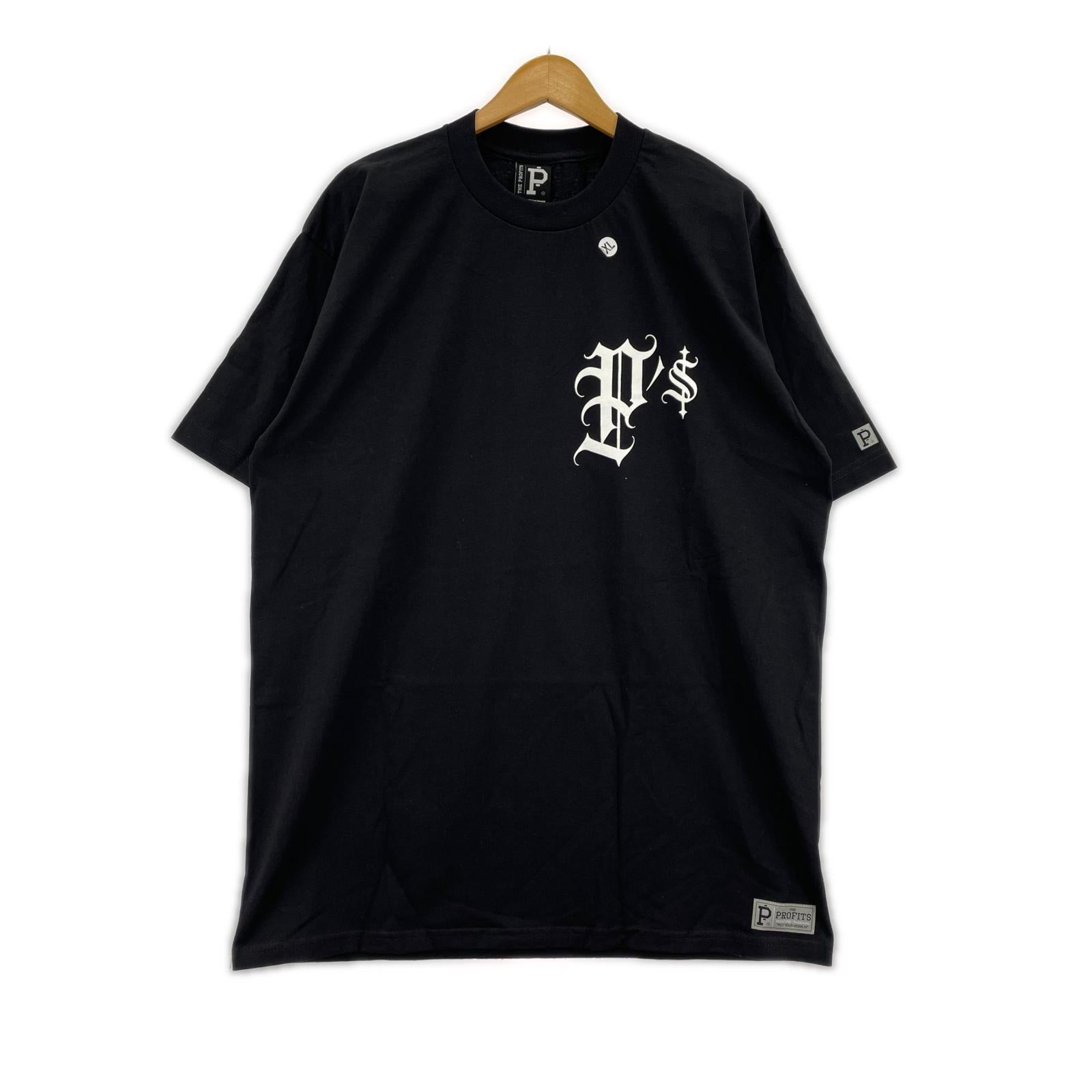 半袖Ｔシャツ THE PROFITS S/S print Tee XL 黒 LL ブラック