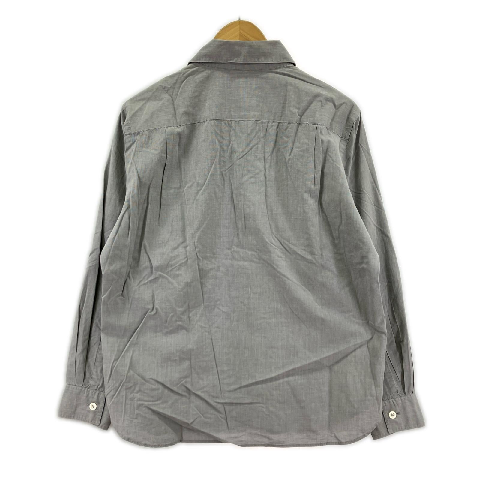 長袖シャツ COTTON SILK END ON END グレー (S) S グレー