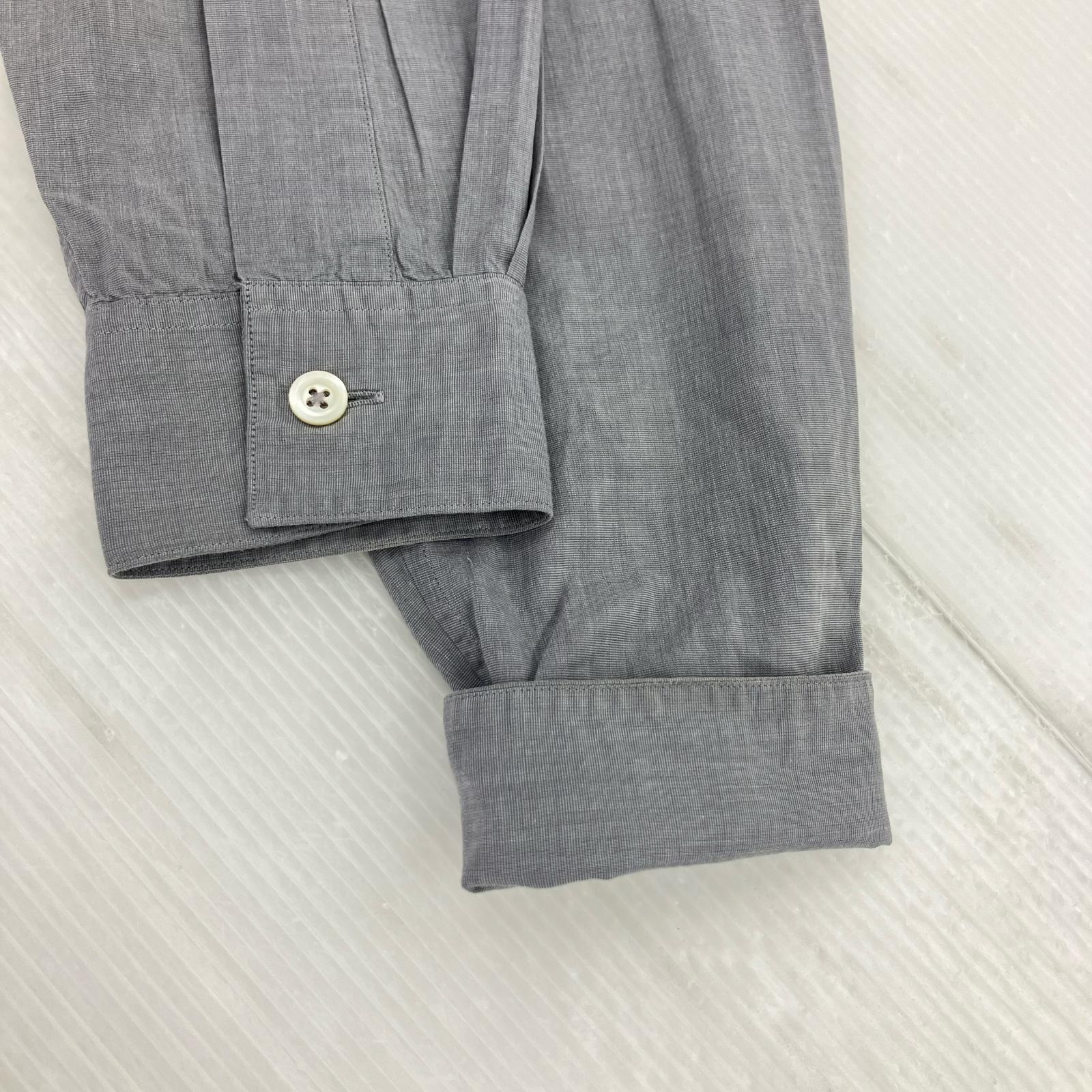 長袖シャツ COTTON SILK END ON END グレー (S) S グレー