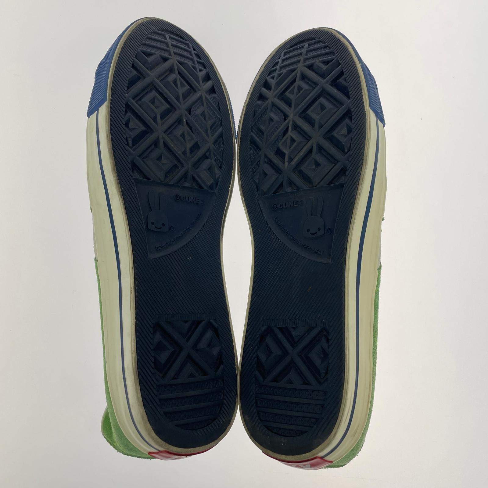スニーカー ワンウサギ スエード ローカットスニーカー 緑 (XL) LL