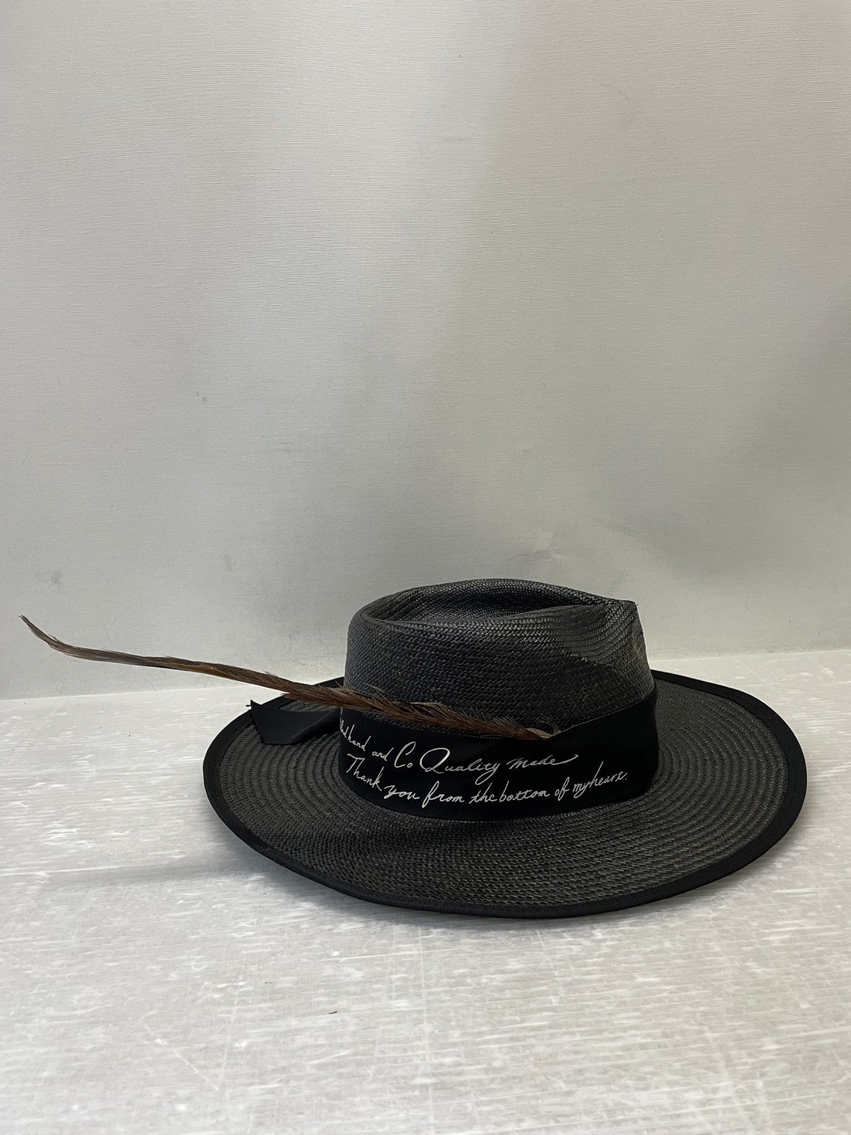 ハット GLAD HAND LUV LETTER PANAMA HAT ヴィンテージ加工 ブラック