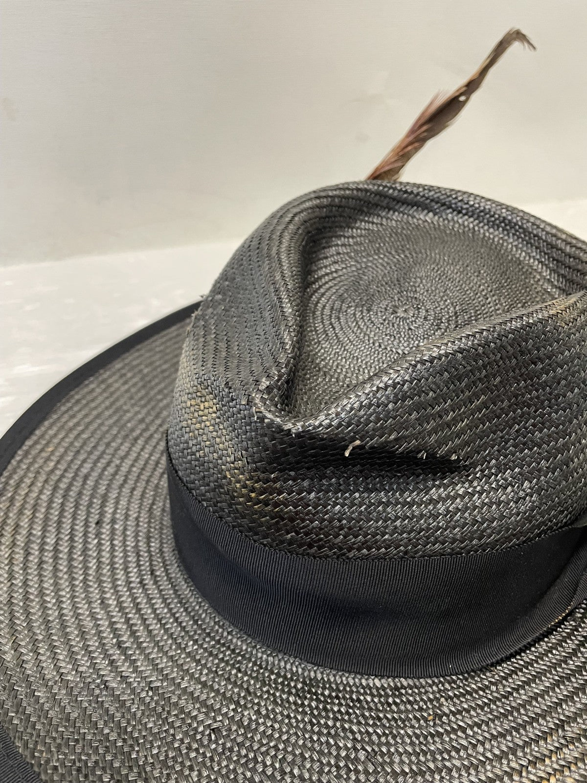 ハット GLAD HAND LUV LETTER PANAMA HAT ヴィンテージ加工 ブラック