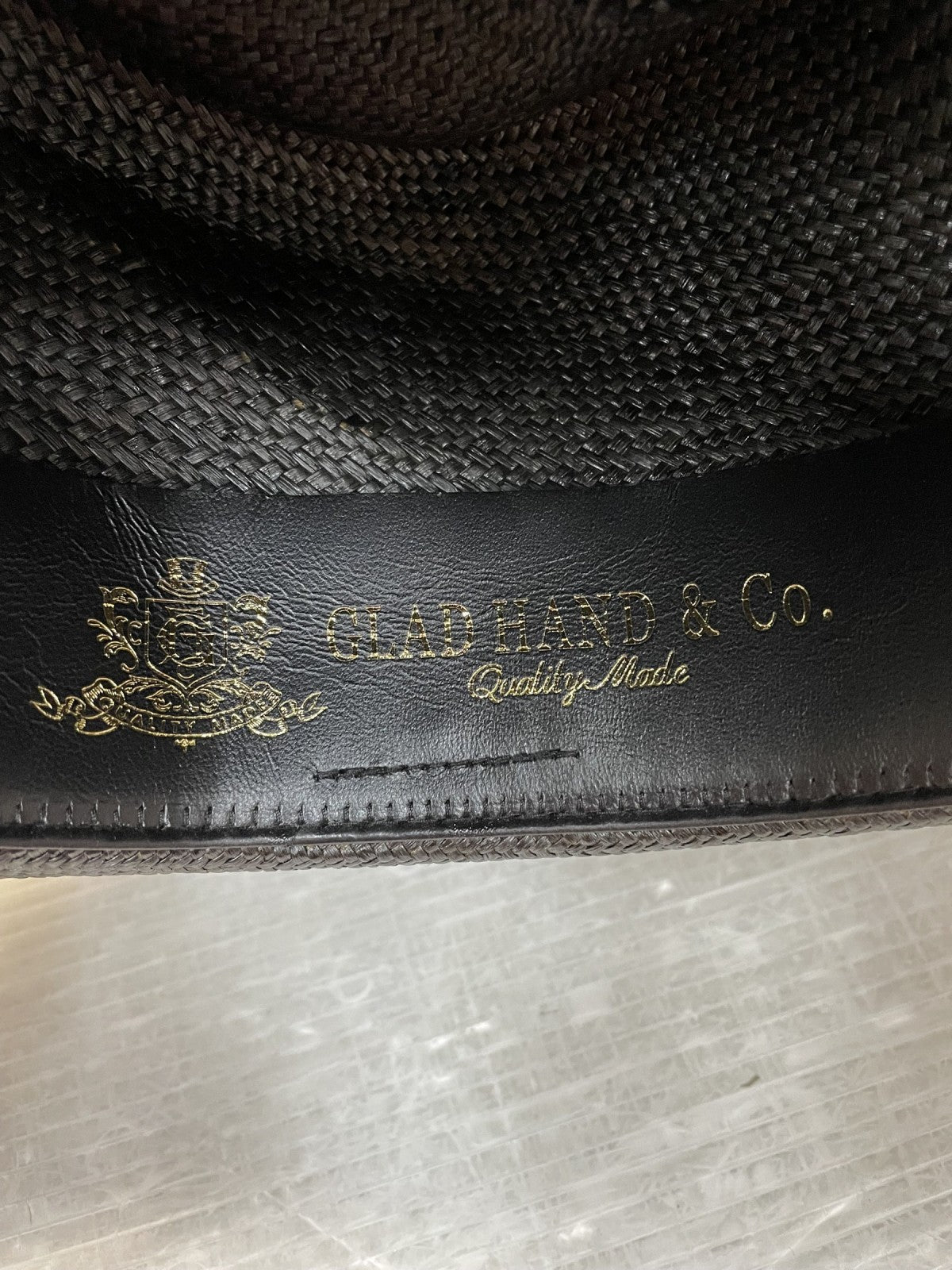 ハット GLAD HAND LUV LETTER PANAMA HAT ヴィンテージ加工 ブラック