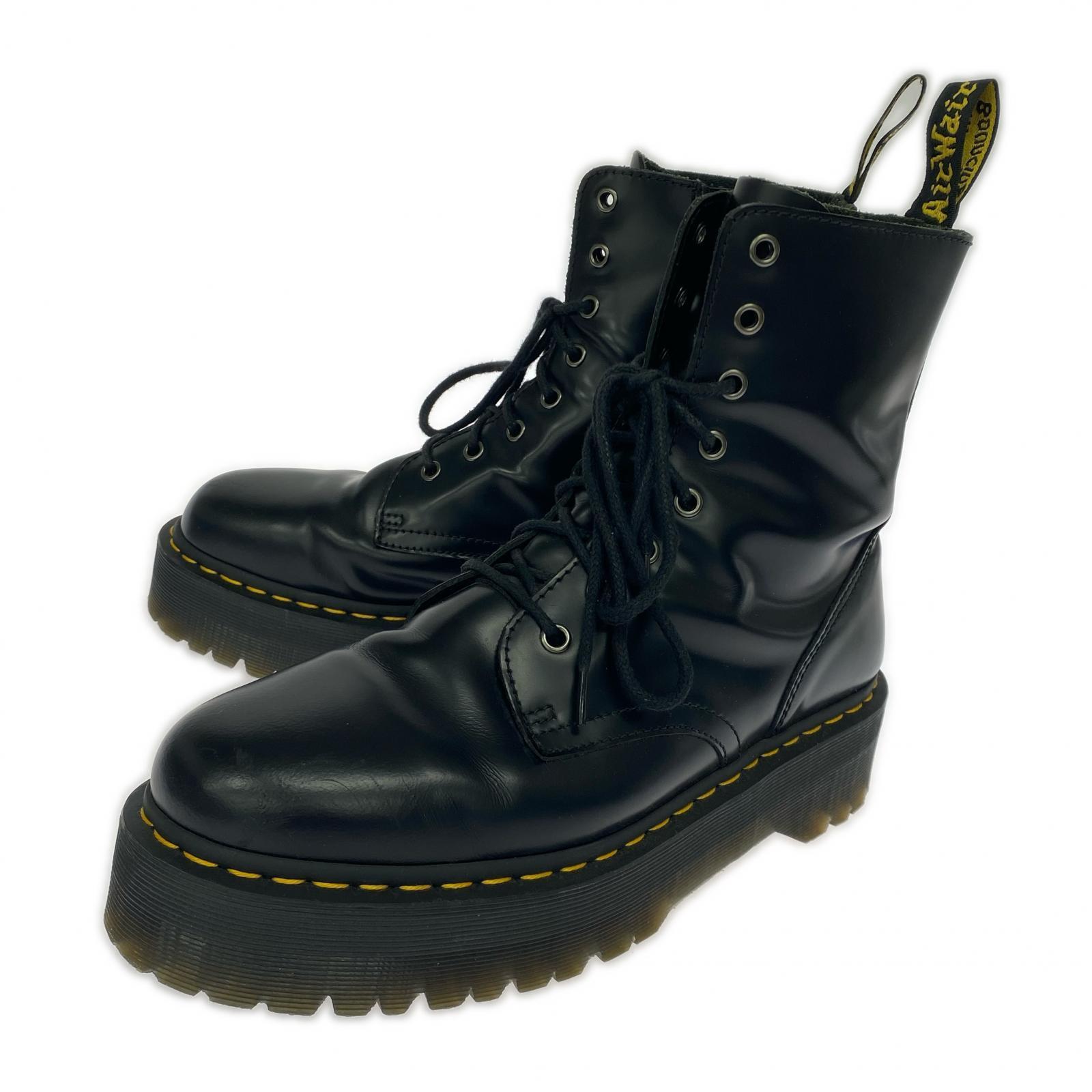 ブーツ Yohji Yamamoto 10ホール ネジレブーツ UK10 ブラック