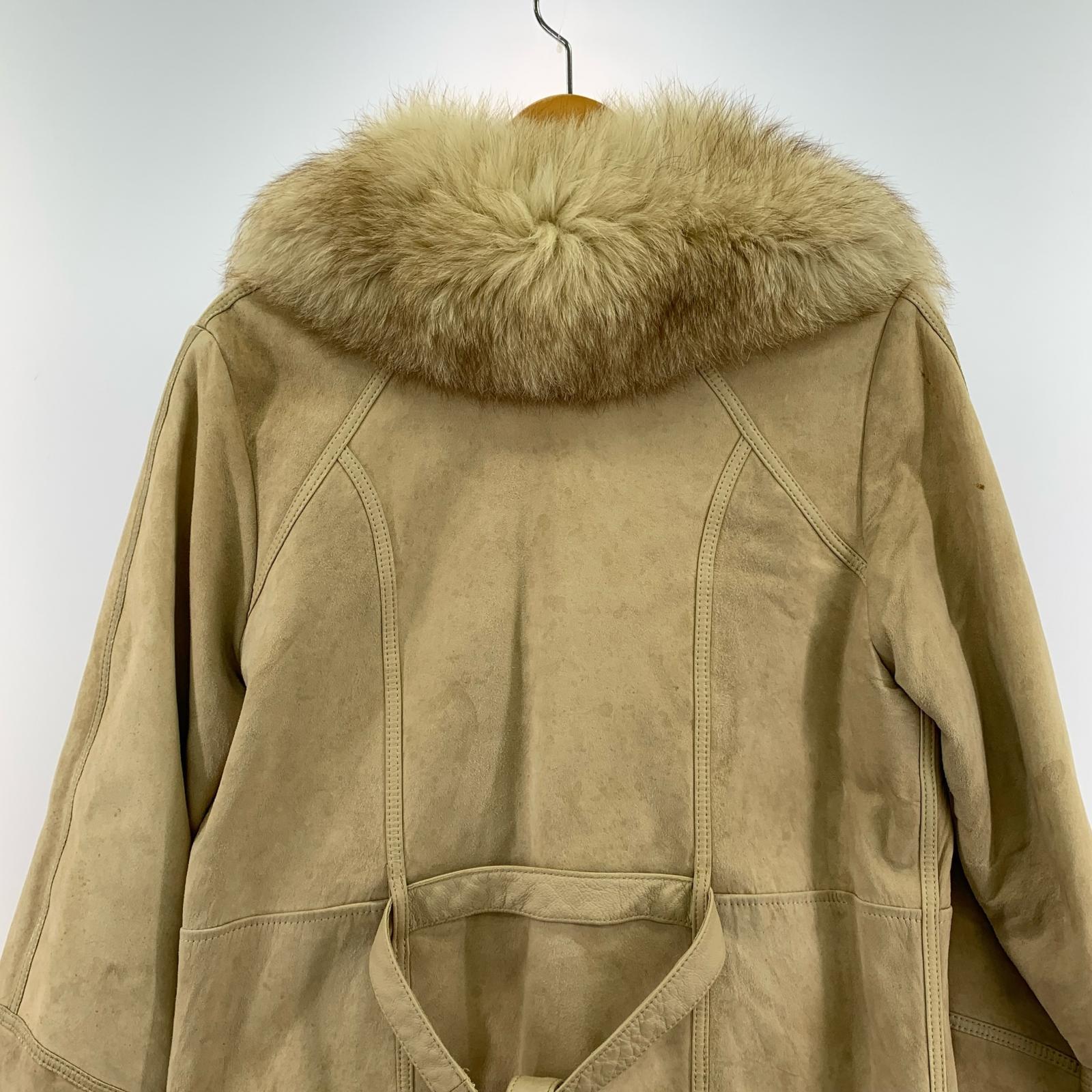 レザージャケット jacques lucas スウェードロングコート ファー ベージュ