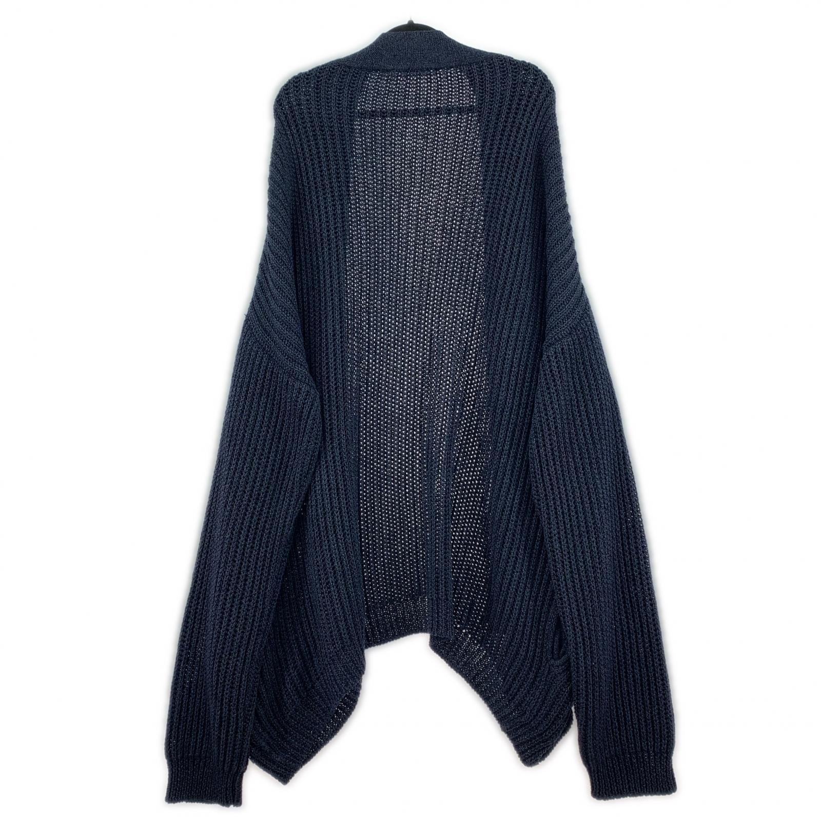 カーディガン seya./Paper Cardigan L ネイビー