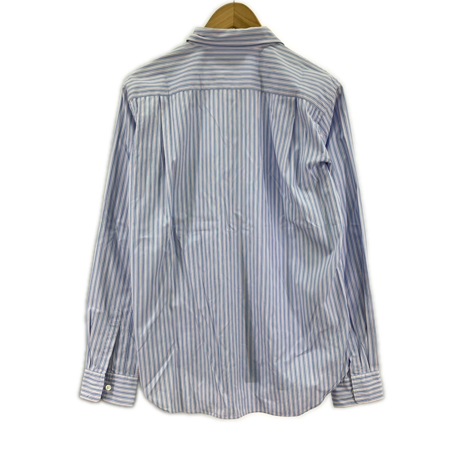 長袖シャツ HOMME PLUS EVER GREEN ストライプ (XS)