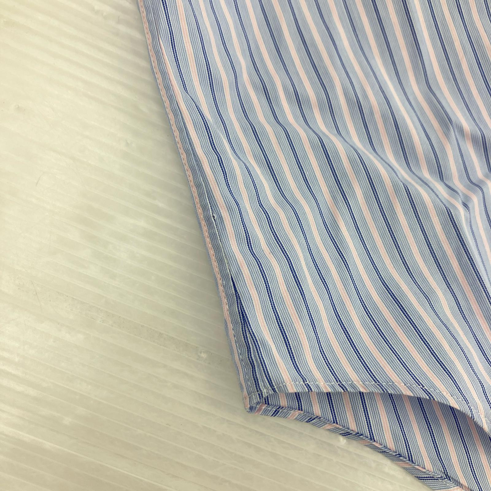 長袖シャツ HOMME PLUS EVER GREEN ストライプ (XS)