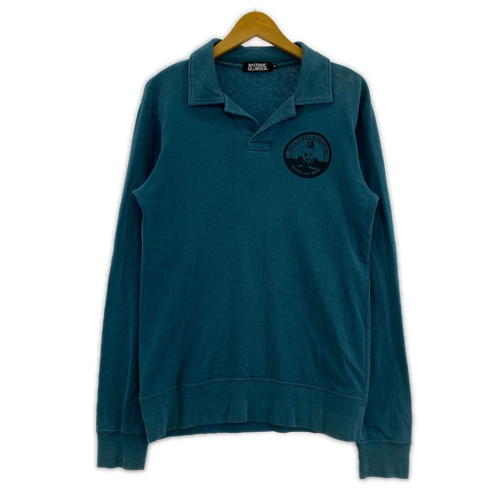 長袖Ｔシャツ 10AW 胸プリントL/Sポロ M 青 M