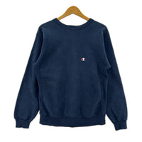 スウェット Champion 90s USA製 目あり ﾘﾊﾞｰｽｳｨｰﾌﾞｽｳｪｯﾄ 紺 (XL) ネイビー
