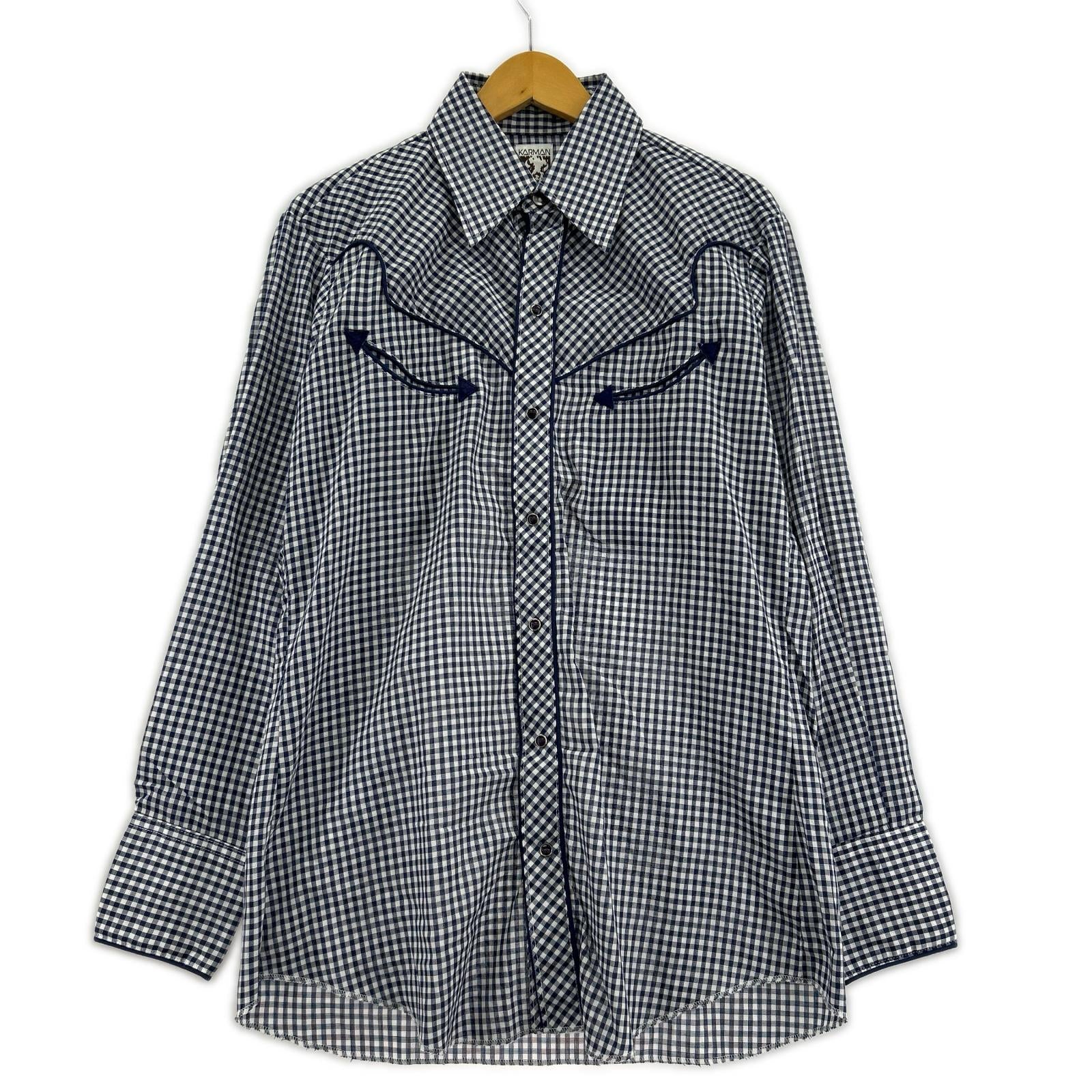 長袖シャツ 70s KARMAN ブルー